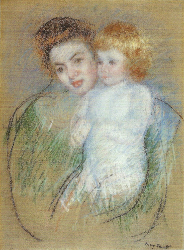 Mary Cassatt, Sketch of Reine with Nude Child in Her Arms

c. 1902, pastel on gray paper, 71 x 52 cm