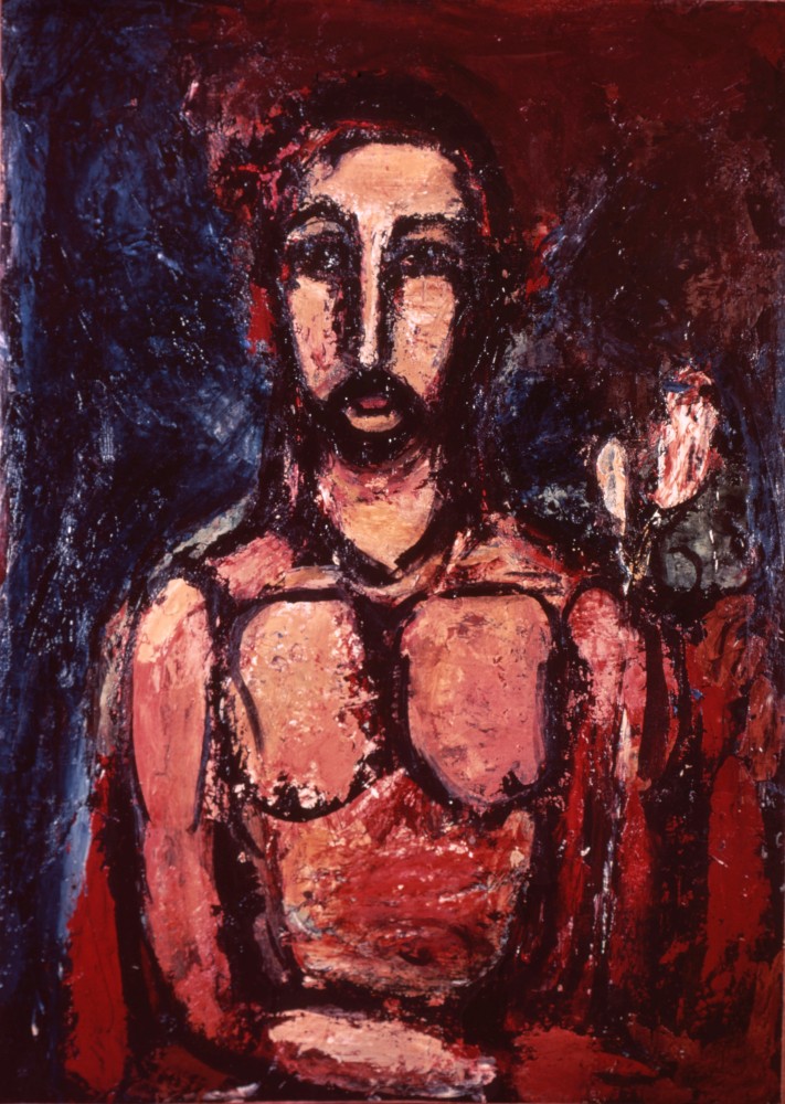 Georges Rouault, Christ Aux Outrages,1925-1930, oil on paper

laid down on canvas, 40 3/4 x 29 1/4 inches (104 x 74 cm)