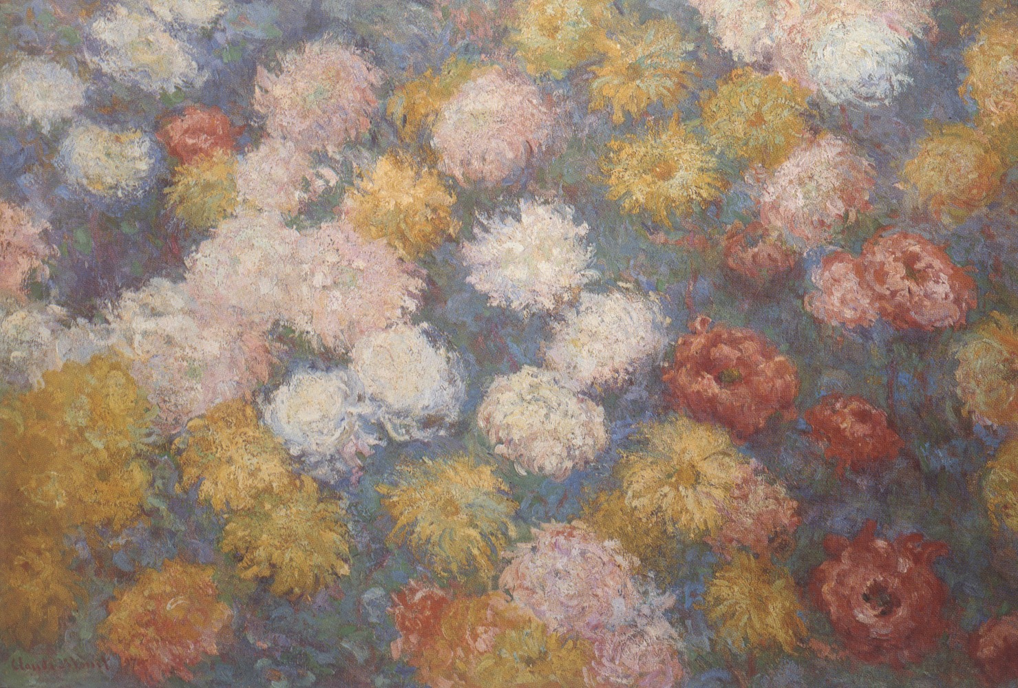 Claude Monet, Chrysanthemums

1897, oil on canvas, 80 x 120 cm