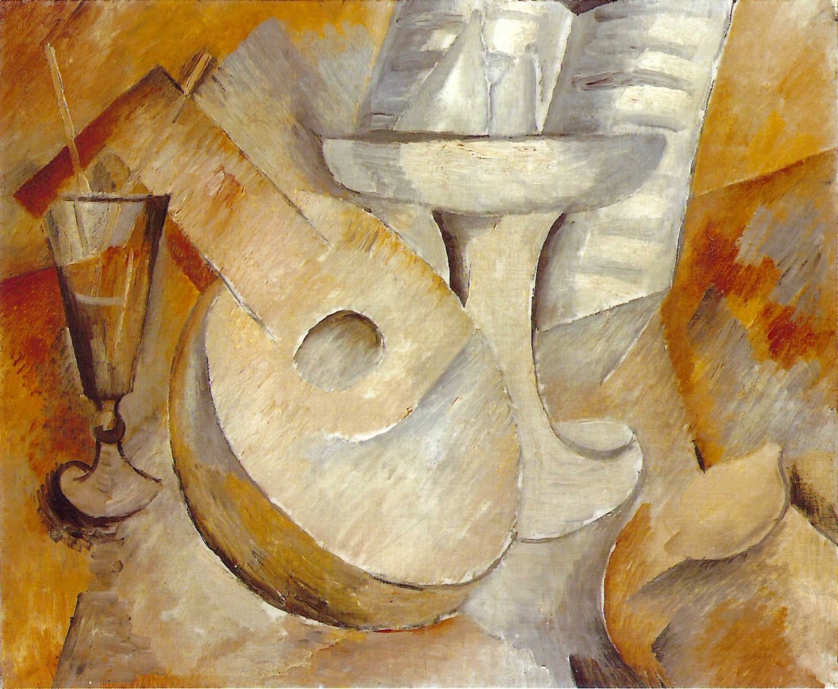 George Braque, Mandoline et compotier, 1909

oil on canvas, 15 1/8 x 18 1/8 (38.3 x 46 cm)