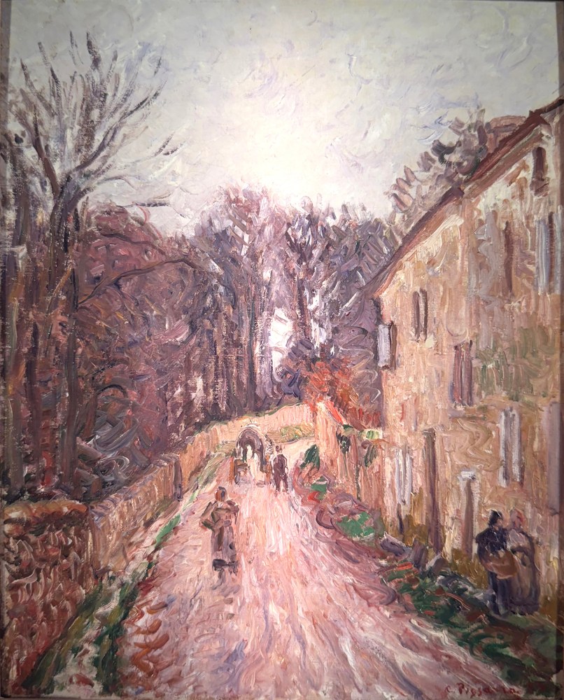 Camille Pissarro, Rue de l&amp;#39;Hermitage Pontoise

1874, oil on canvas, 41 x 32.3 cm