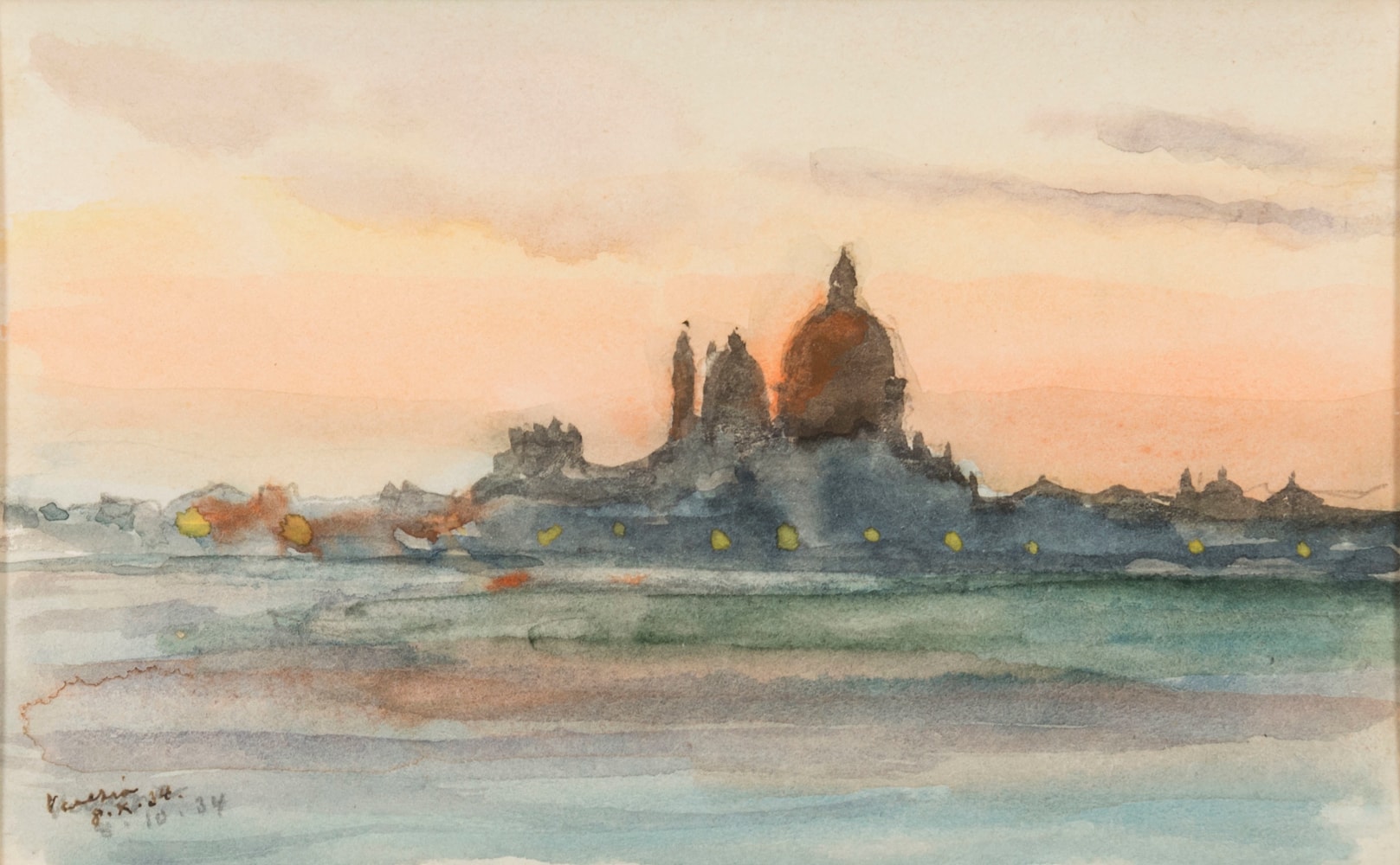 Hermann Struck, Venice
Watercolor on paper, 5.71 by 3.46 inches
(14.5 by 8.8 cm)
Framed: 21 x 19 inches
(Inv# HS3106)