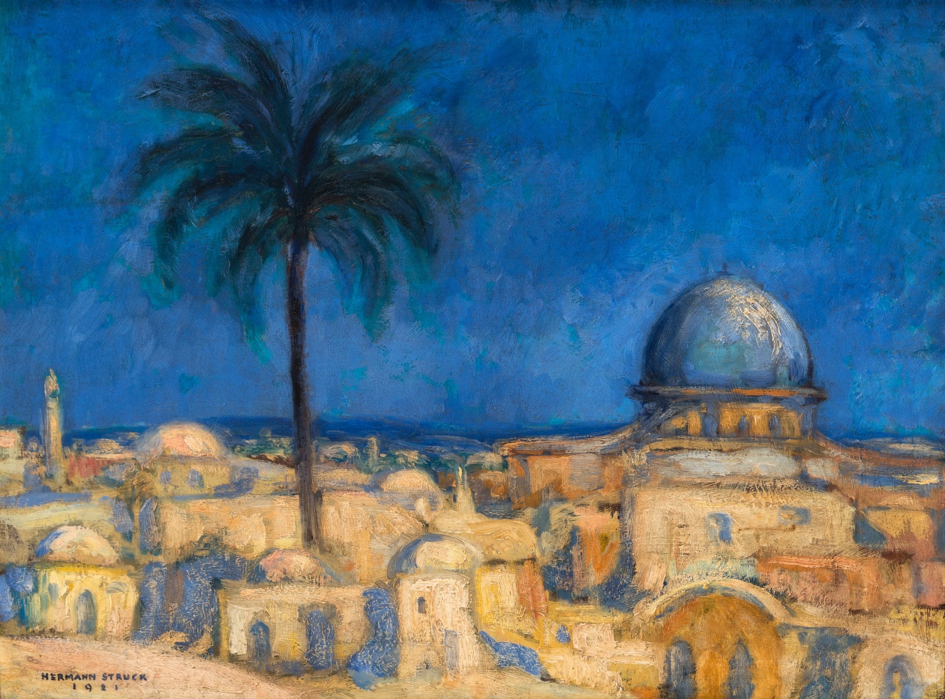 Hermann Struck, Jerusalem, 1921
Oil on panel, 24.49 by 17.99 inches (62.2 by 45.7 cm)
&amp;nbsp;