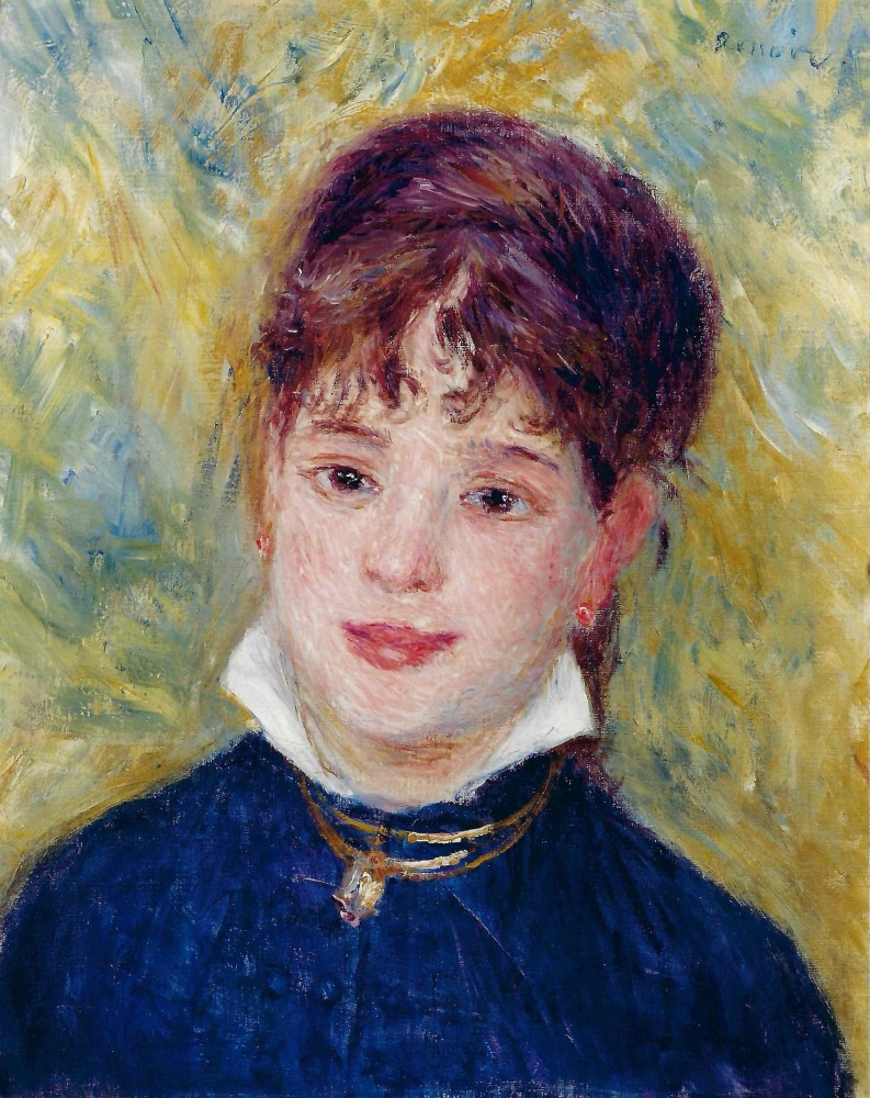 Pierre August Renoir, Tete de Jeune Femme (Jeanne Samary)

c.1877-79, oil on canvas, 13.25 x 16.25 inches