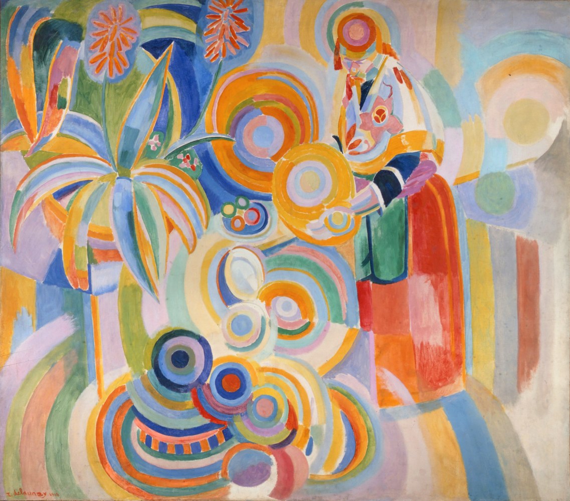 Robert Delaunay, La Grande Portugaise,1916

oil and wax on canvas, 70.75 x 80.75 inches