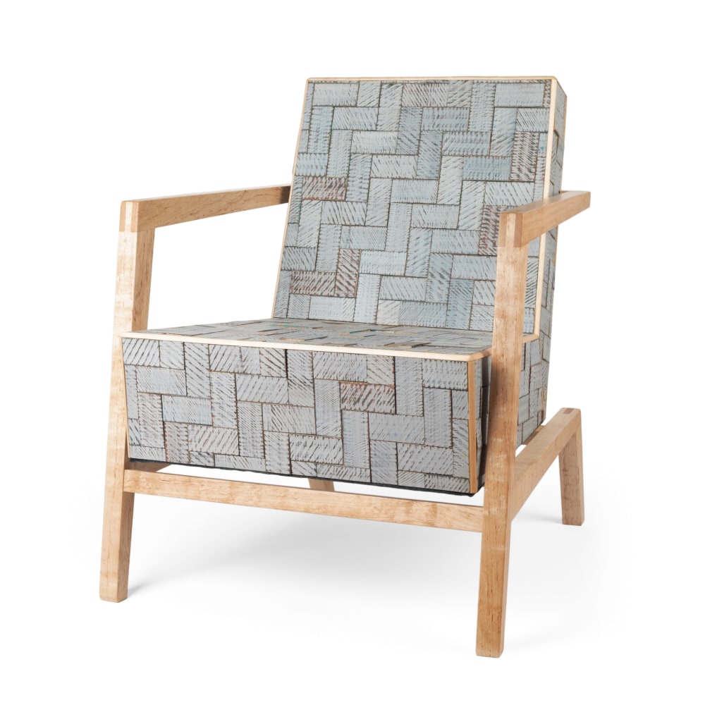 Patchwork Chair 

maple, baltic birch, ash, milkpaint

32&amp;quot; x 29&amp;quot; x 31&amp;quot;