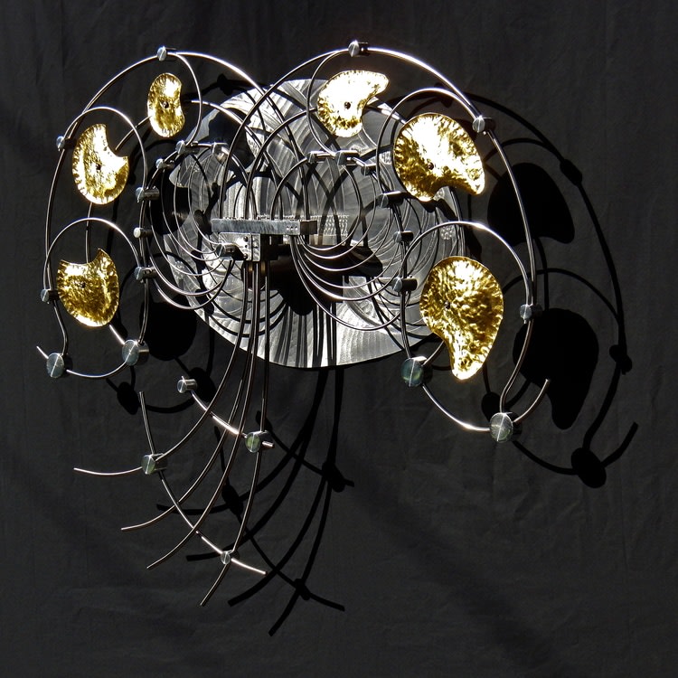 Gabriel Laced
Stainless, brass, and aluminium
60&amp;quot; x 44&amp;quot; x 6&amp;quot;
2018