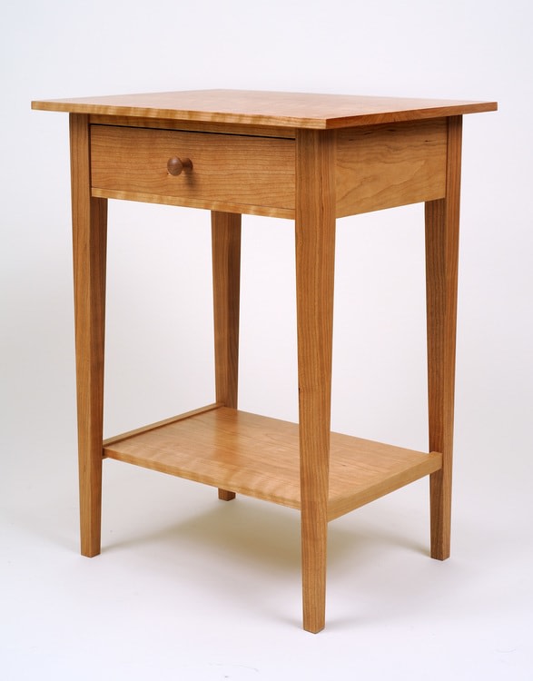 Cherry side table
Shaker style side table in cherry. This classic design features a hand-dovetailed drawer and floating panel shelf. The table is finished with hand-rubbed Danish oil and wax.
28&amp;quot; x 30&amp;quot; x 18&amp;quot;
2020