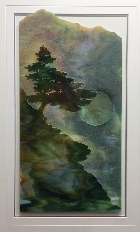 Stormy Pines
Sandblasted /carved glass
16&amp;quot; x 24&amp;quot; x 1&amp;quot;
&amp;nbsp;