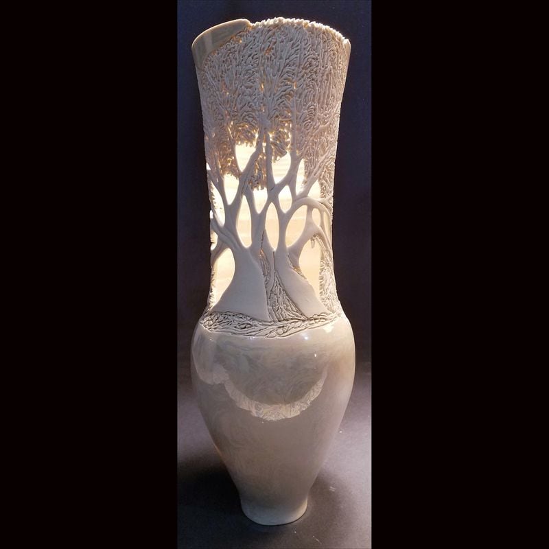 Ancient Oak Vase&amp;nbsp;

Porcelain&amp;nbsp;

16&amp;quot;x4&amp;quot;x4&amp;quot;