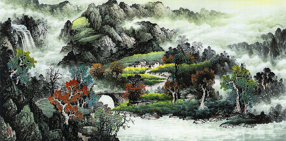 Village in the Mountain
Water-Ink painting
60&amp;quot; x 30&amp;quot;
2016
&amp;nbsp;