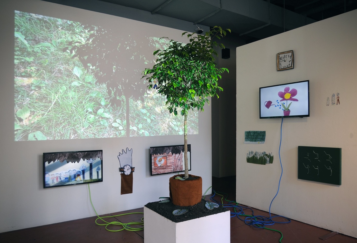 Mojdeh Rezaeipour, Stories We Tell Ourselves, 2020, Mixed media and video installation, Dimensions variable
