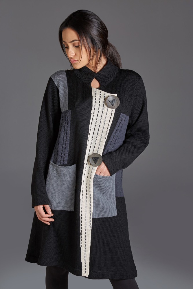 Asymmetrical Merino Wool Coat 

Wearable Fiber