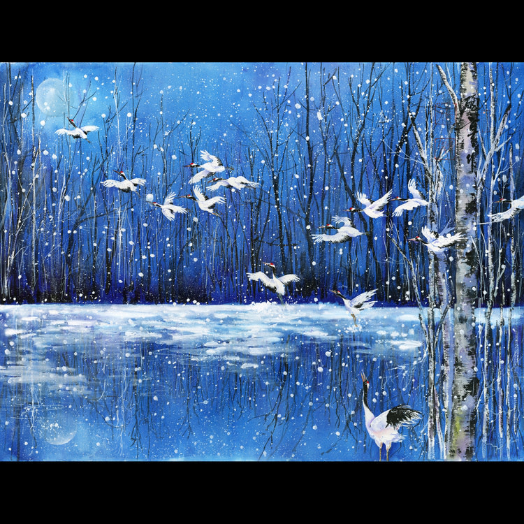 Winter Cranes
Watercolor
41&amp;quot; x 31&amp;quot;
2016
&amp;nbsp;