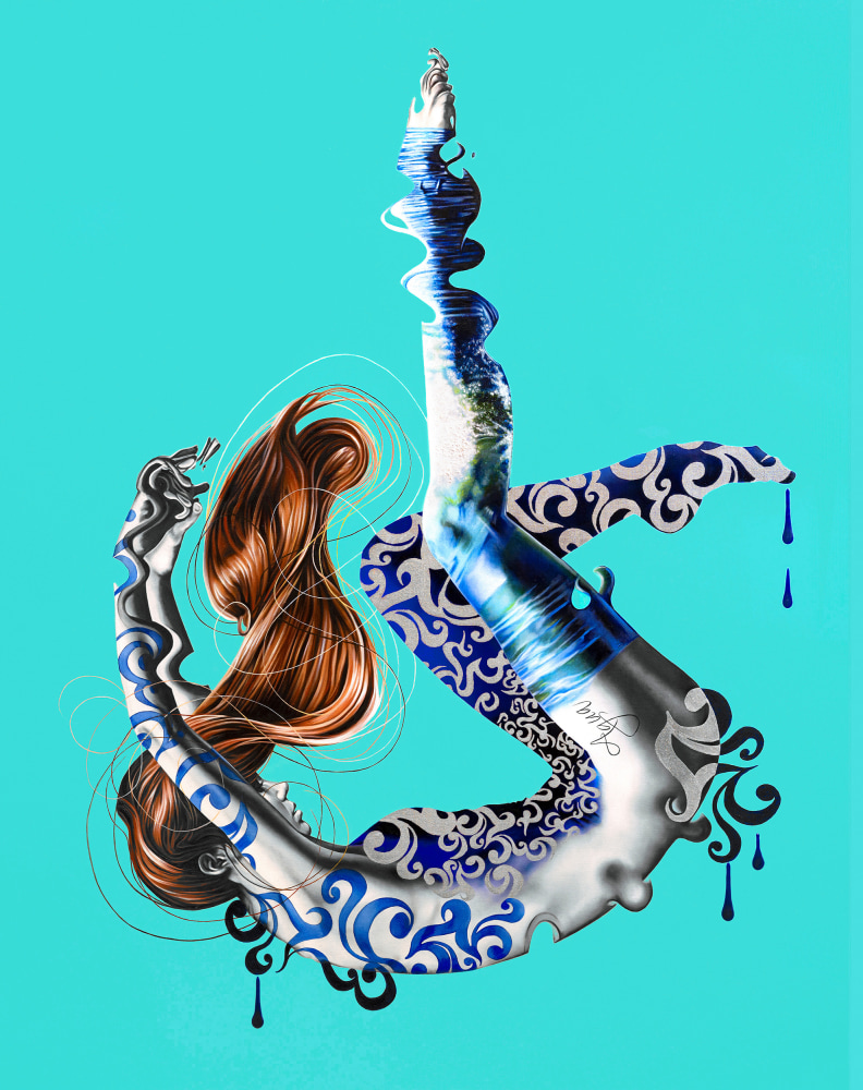 Agua (water)

Oil and platinum leaf on canvas

48&amp;quot; x 38&amp;quot; x 1.5&amp;quot;
