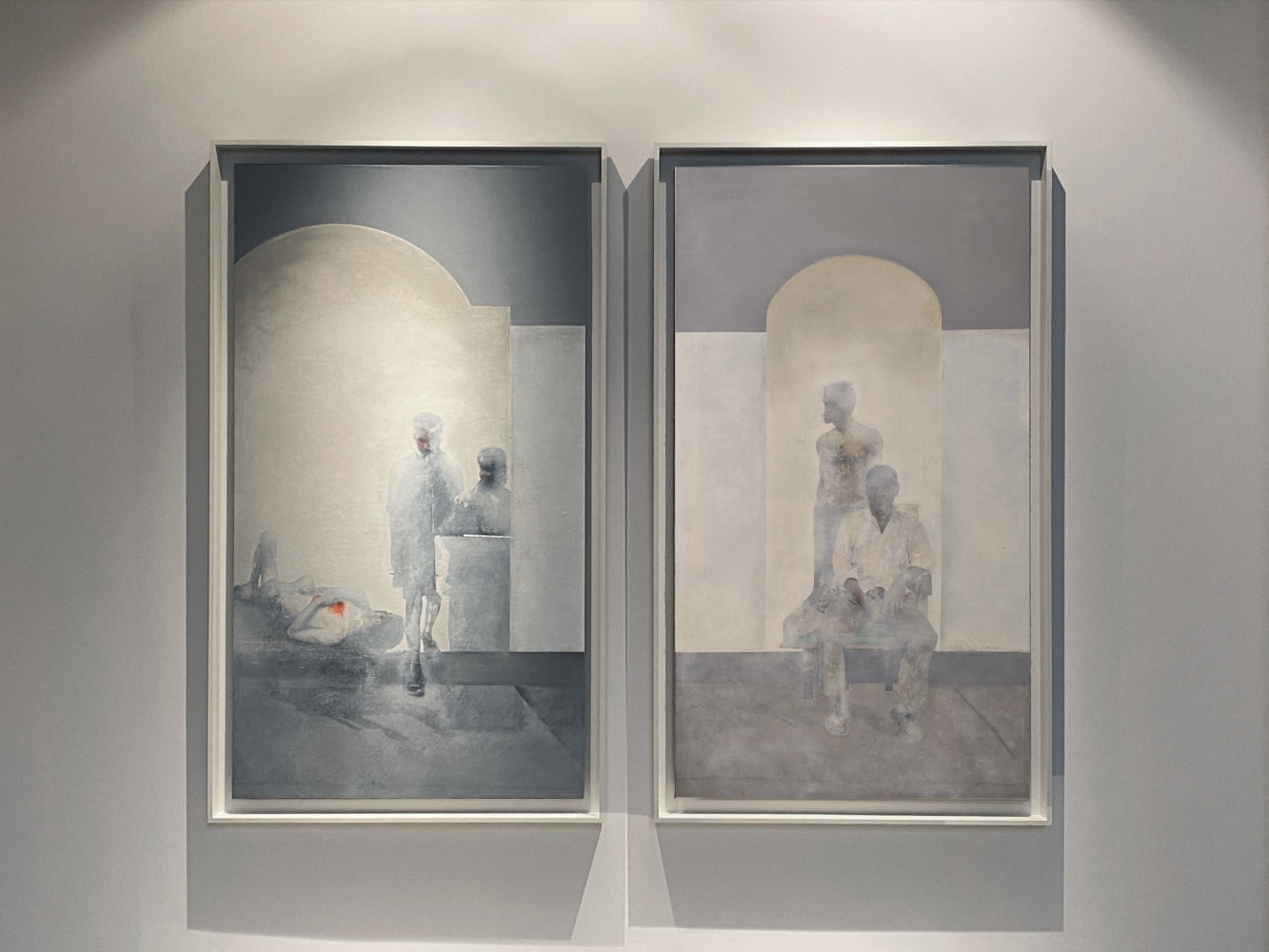 Color of blood is the same, 2021
Oil, acrylic, paper pulp, pigmented ink, canvas, board
67.50&amp;Prime; x 80.5&amp;Prime; (overall) | &amp;nbsp;67.50&amp;Prime; x 39.25&amp;Prime; (Each of 2)