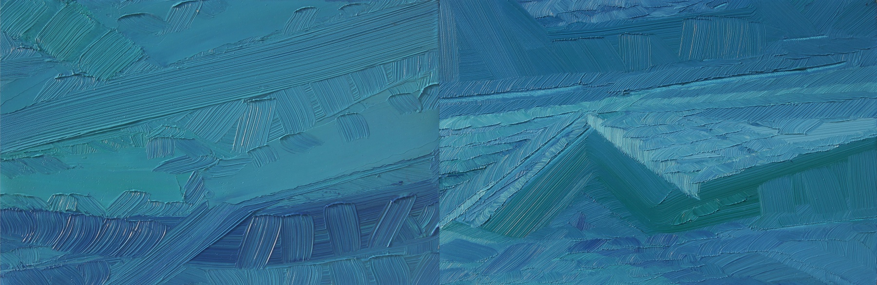 Only here&amp;nbsp;| 2021
Oil on canvas | 8&amp;quot; x 24&amp;quot; (in 2 parts)
TG# 4820