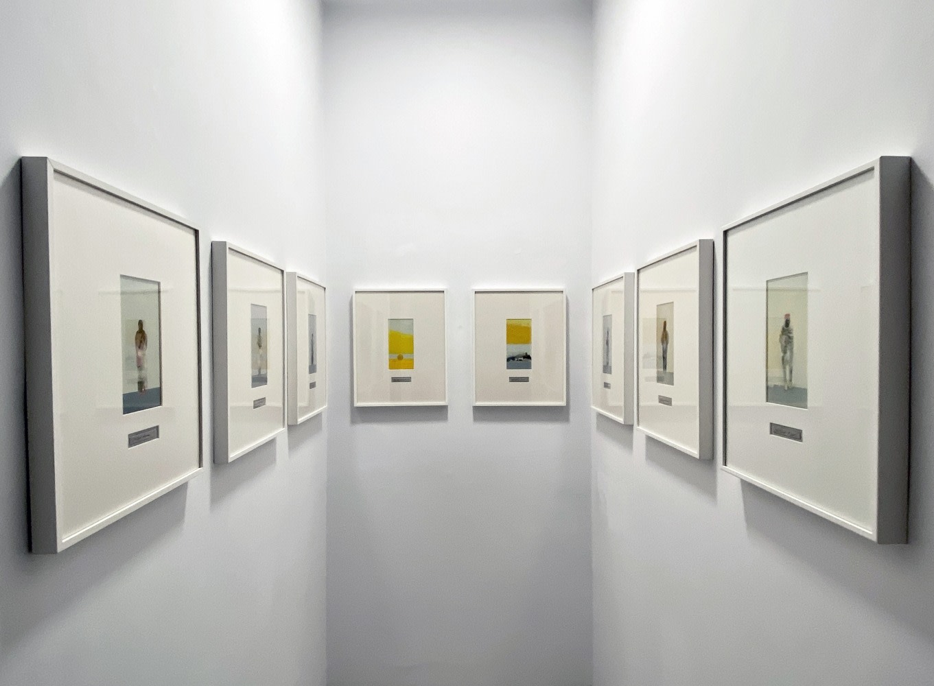 In wait,&amp;nbsp;2020
Paper pulp, oil, pigmented ink, canvas
19&amp;Prime; x 15&amp;Prime; (Each of 9)&amp;nbsp;