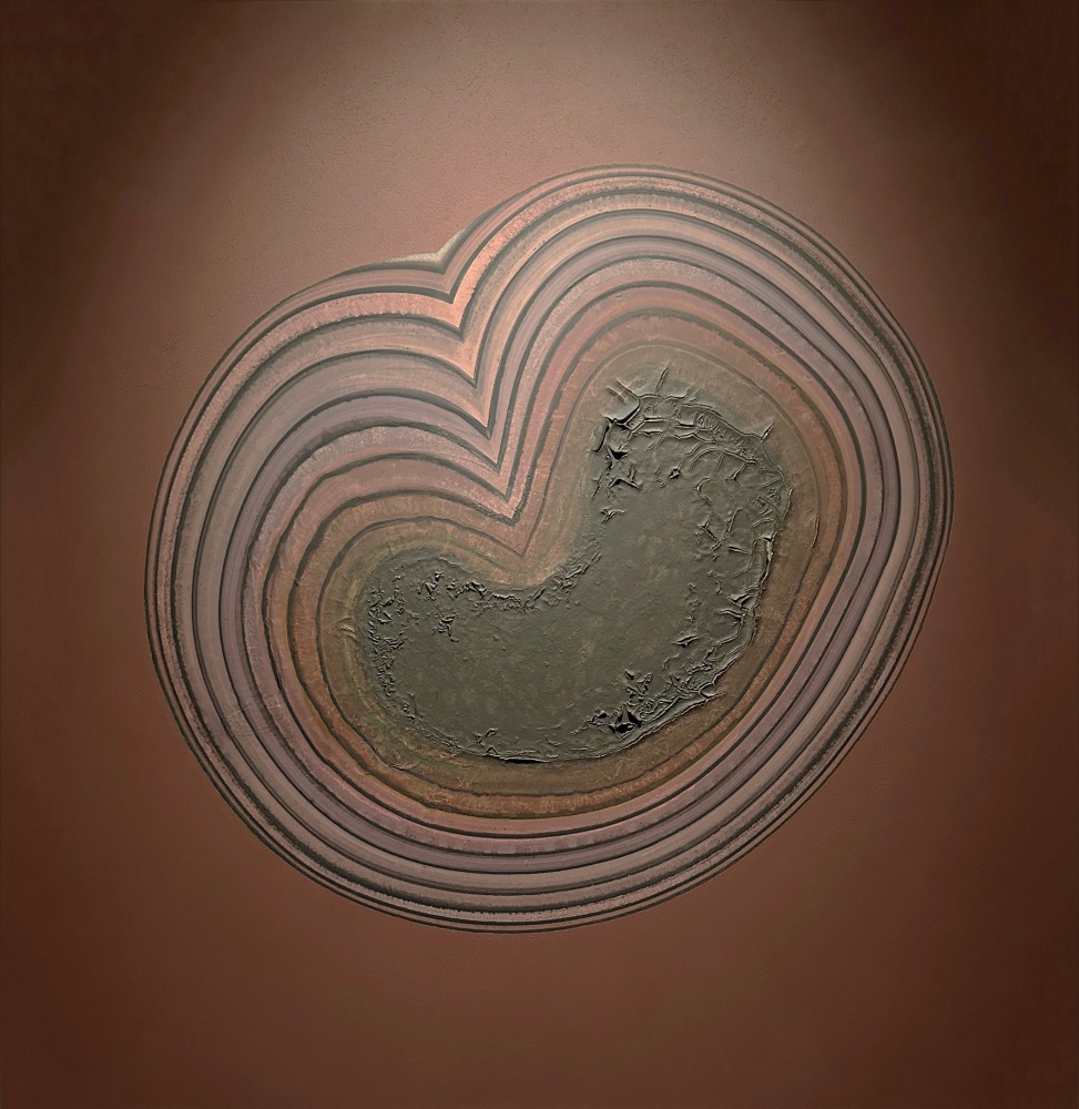 Time Line&amp;nbsp;| 2022
Sumi ink, indigo, earth and pigments on canvas
60&amp;quot; x 58&amp;quot;
TG 4278