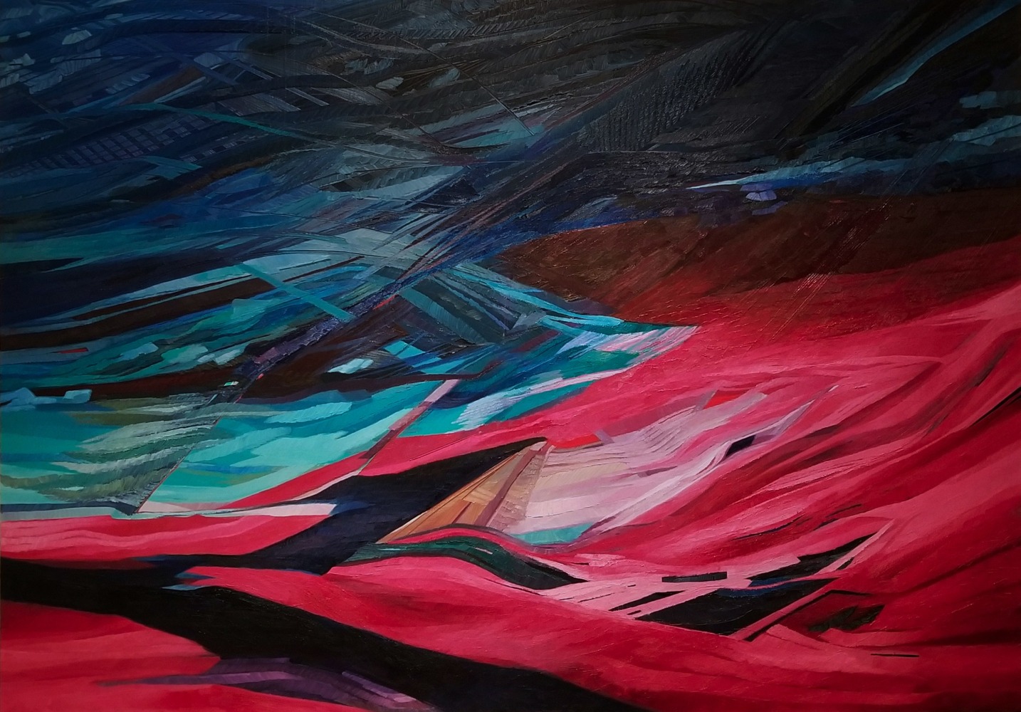 Sheila Makhijani
Did you know that? | 2020
Oil on canvas | 60&amp;rdquo; x 84&amp;rdquo;
TG 4272
&amp;nbsp;