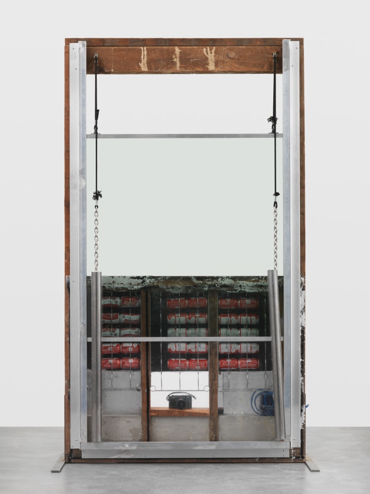 Indoor view of sculpture by Oscar Tuazon