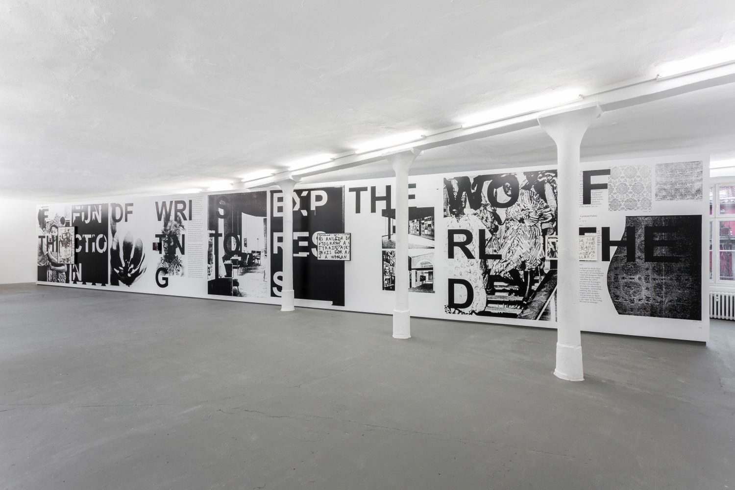 Installation view of paintings by Adam Pendleton