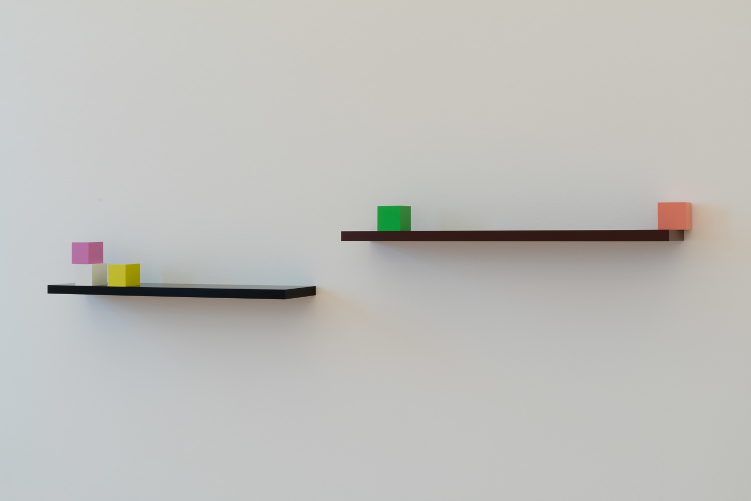 Installation view of wall works by Gerwald Rockenschaub