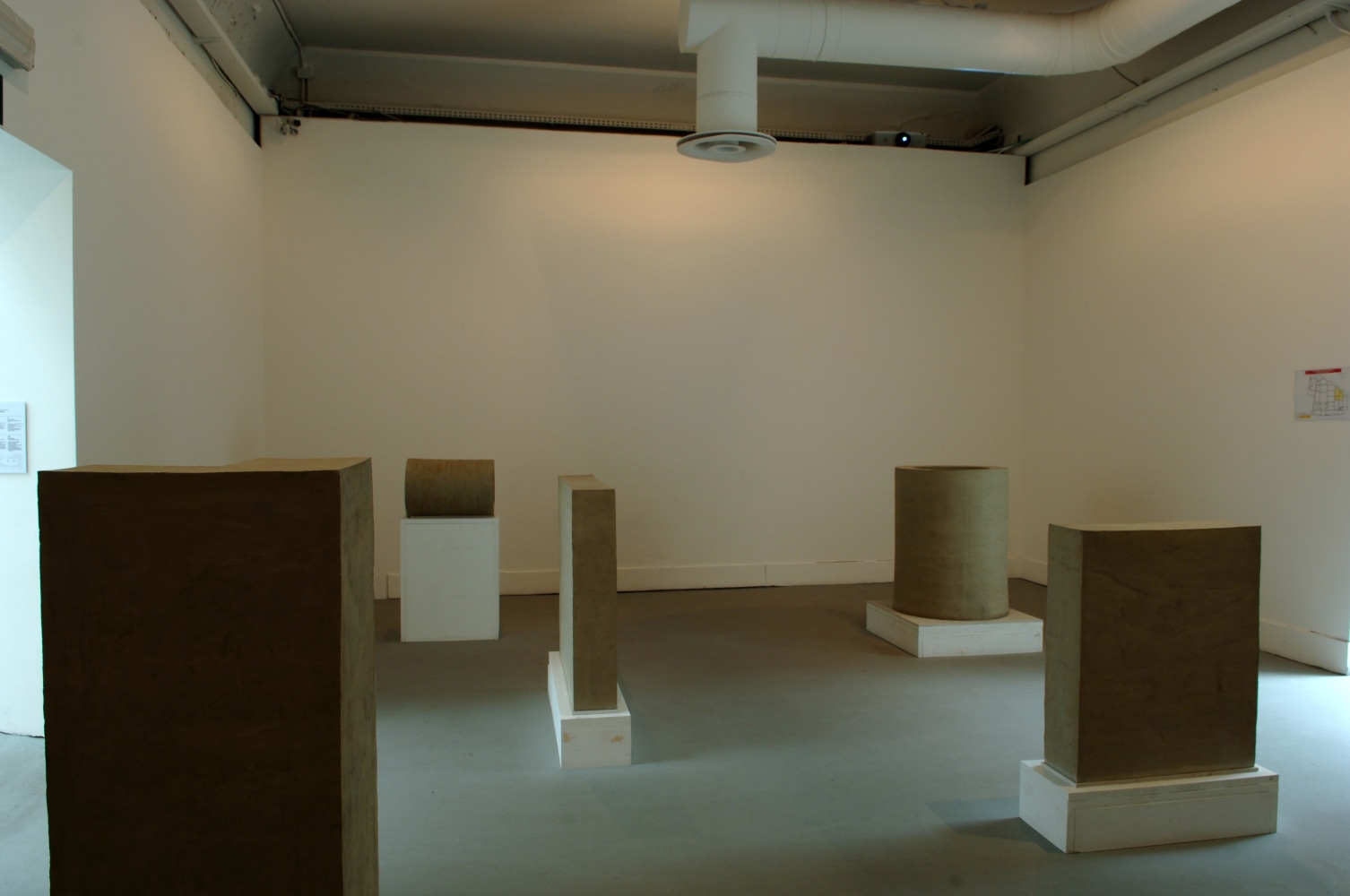 Installation view of sculptures by Peter Fischli and David Weiss