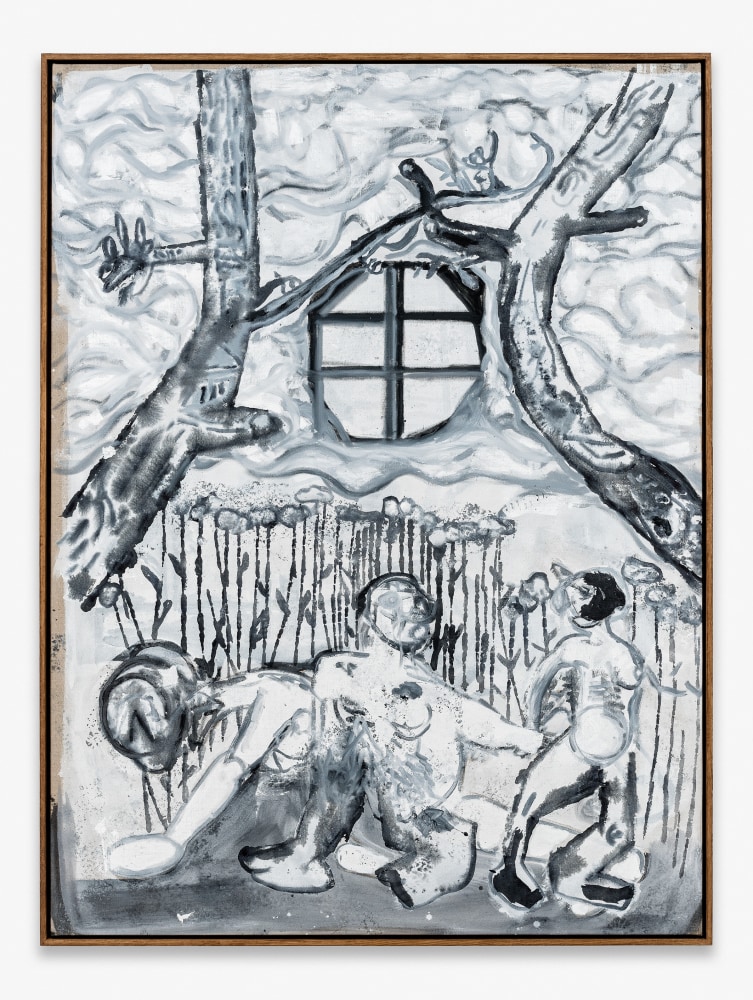 TRIPTYCH NR 1 2020 Mixed media on canvas; 3 parts Framed, each 203.5 x 153 x 6 cm / 80 1/8 x 60 1/4 x 2 3/8 in detail 3