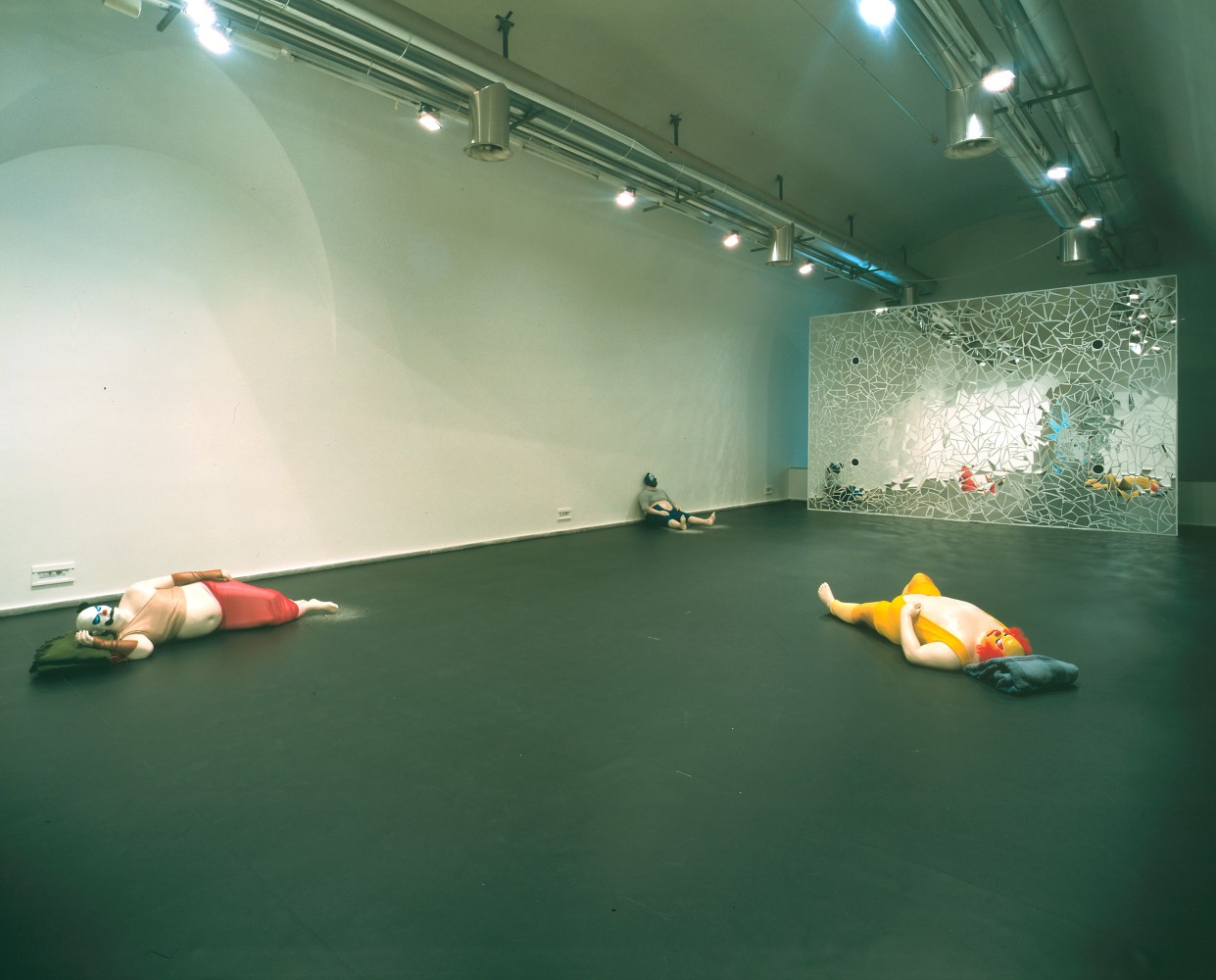 Installation view of sculptures by Ugo Rondinone