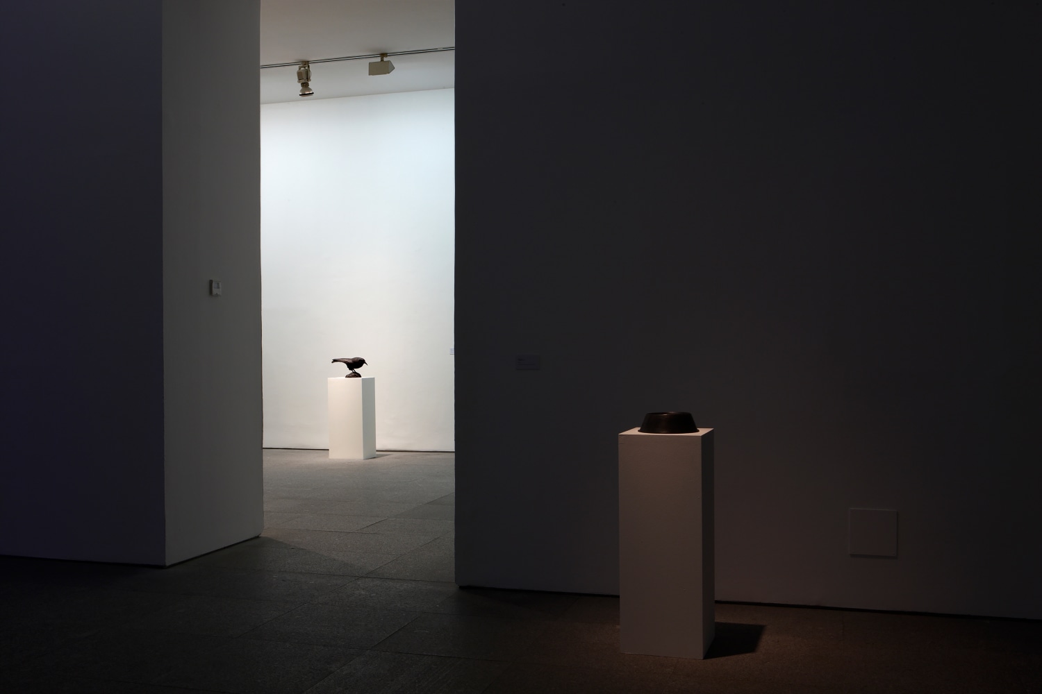Installation view of sculptures by Peter Fischli and David Weiss