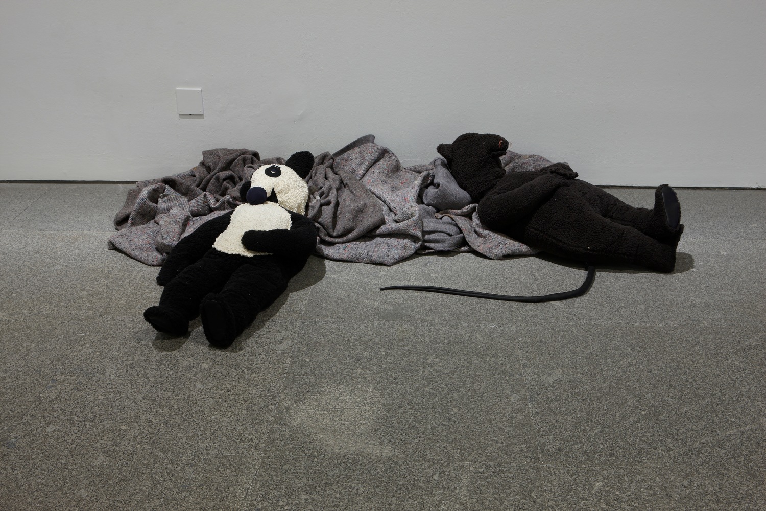 Installation view of sculpture by Peter Fischli and David Weiss
