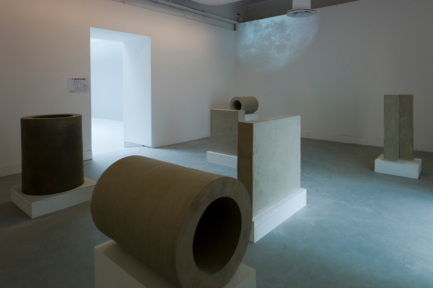 Installation view of sculptures by Peter Fischli and David Weiss