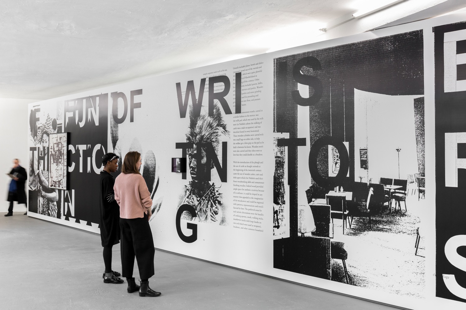 Installation view of paintings by Adam Pendleton