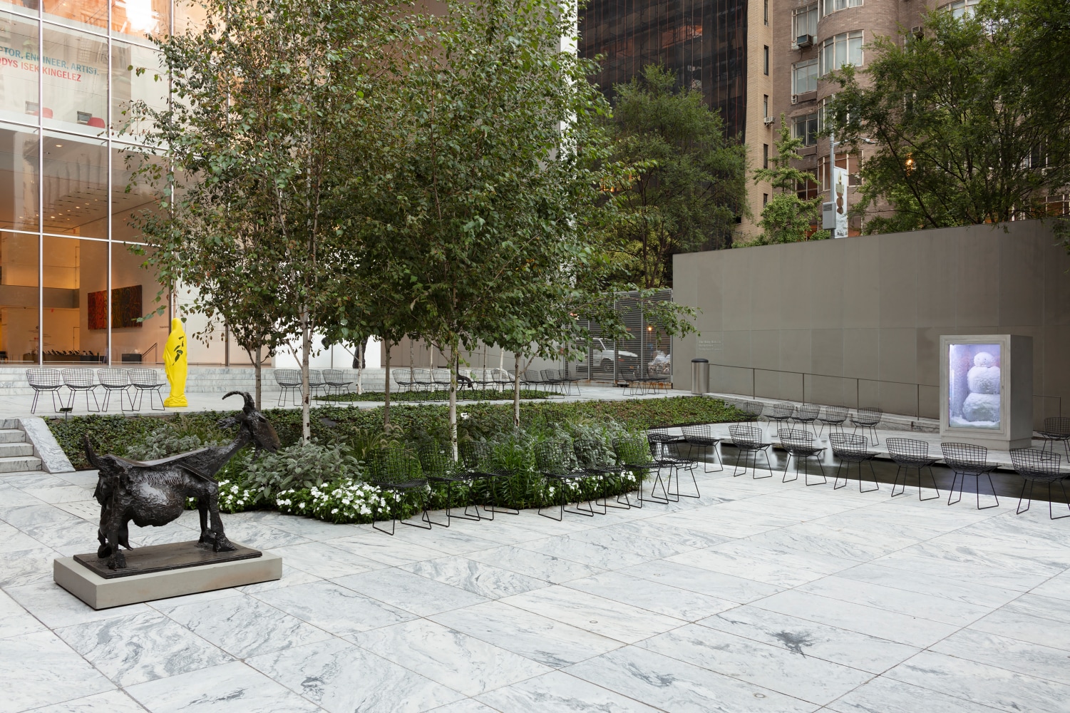 Installation view of sculptures by Peter Fischli and David Weiss