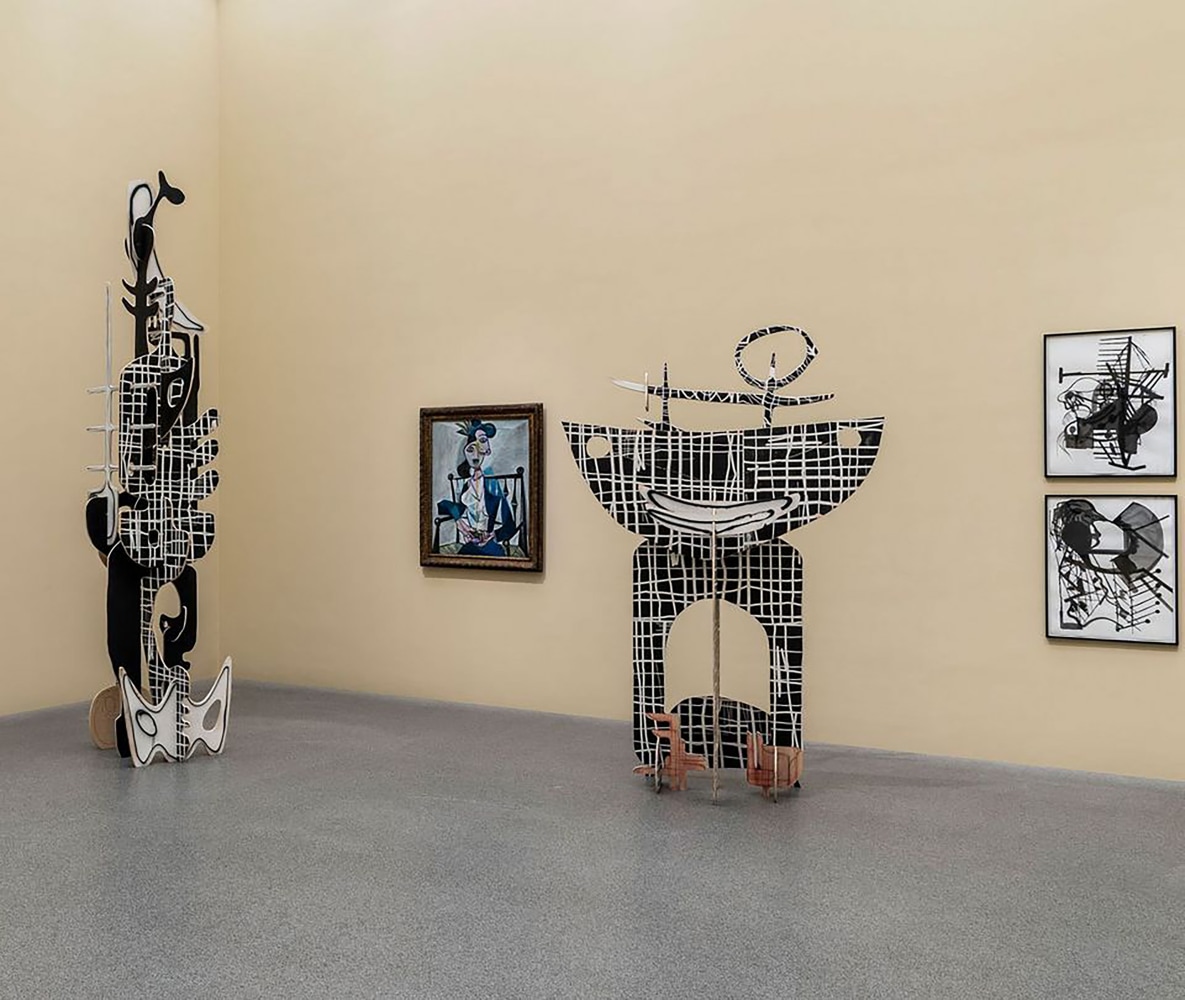 Installation view of painting by Tobias Pils