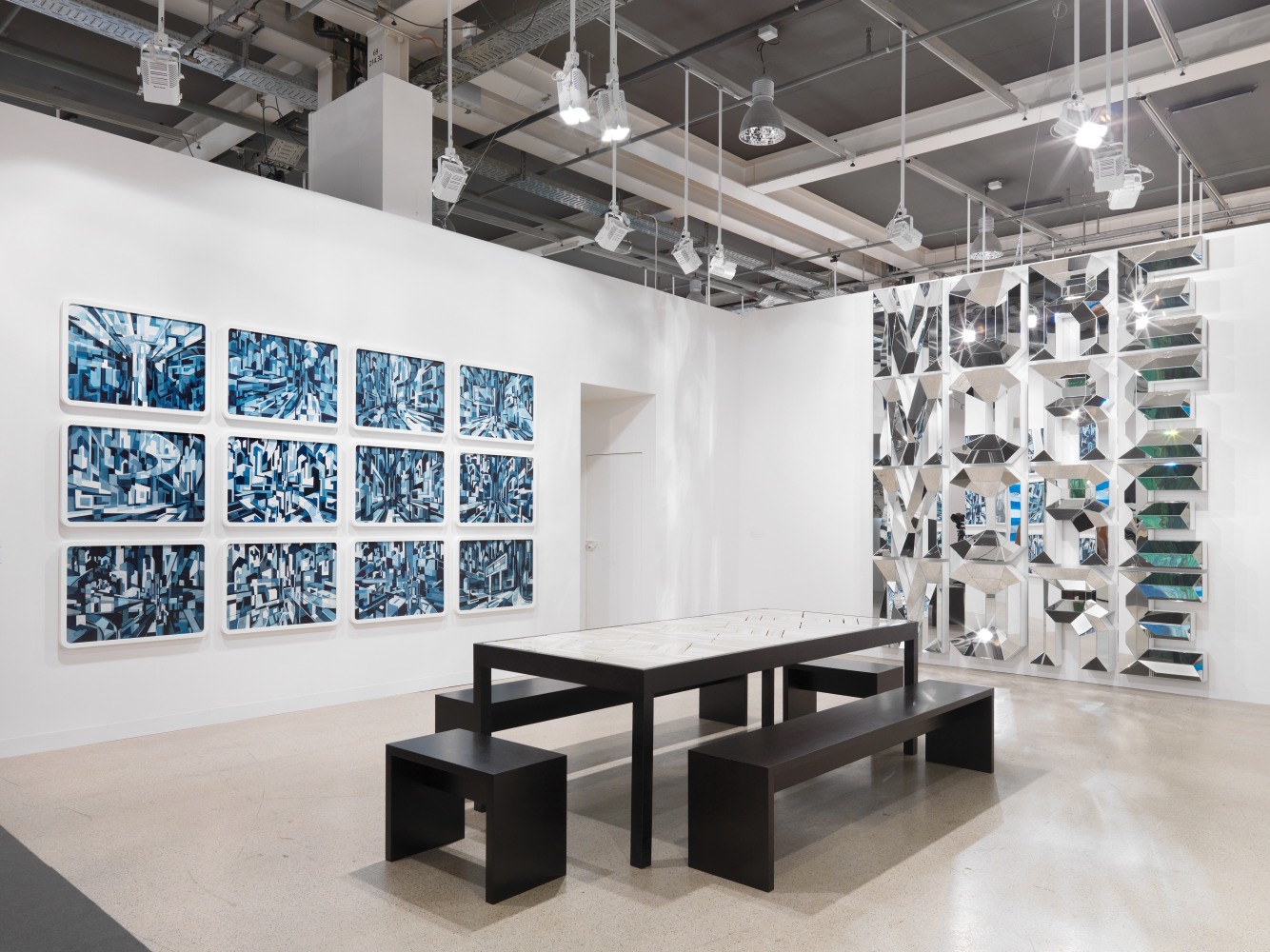 Installation view of Works by Doug Aitken
