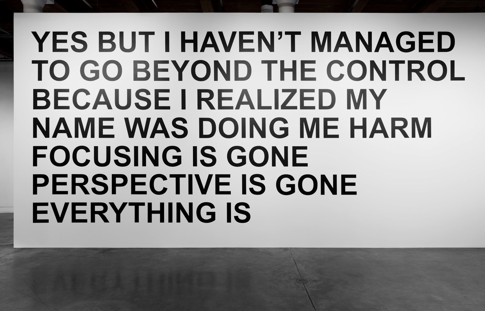 Installation view of paintings by Adam Pendleton