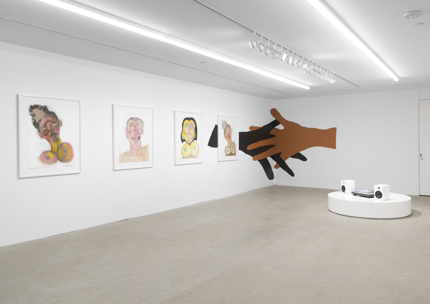 Installation view of Tschabalala Self painting and sculpture exhibition