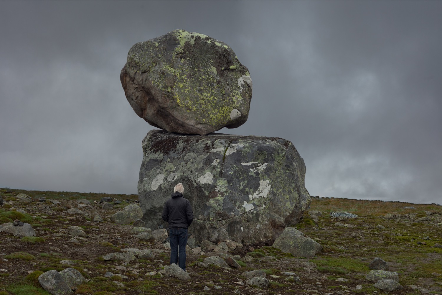 Installation view of sculpture by Peter Fischli and David Weiss