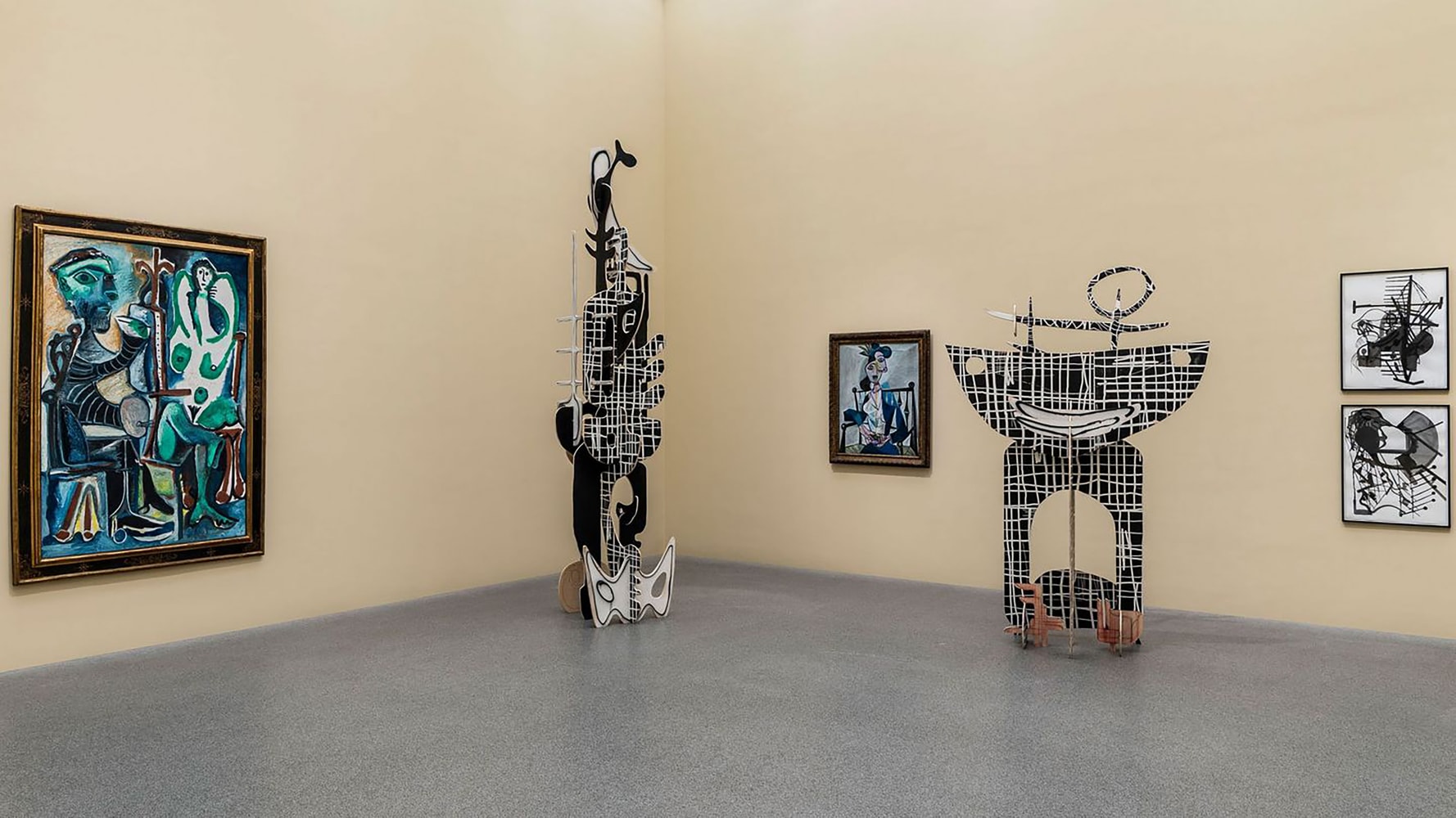 Installation view of painting by Tobias Pils