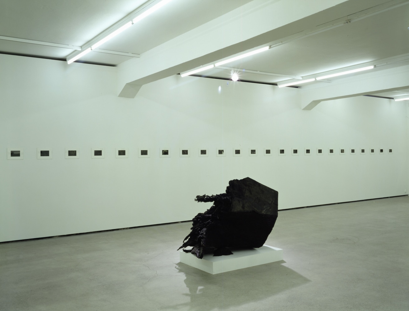 Installation view of Peter Fischli David Weiss photography and sculpture exhibition