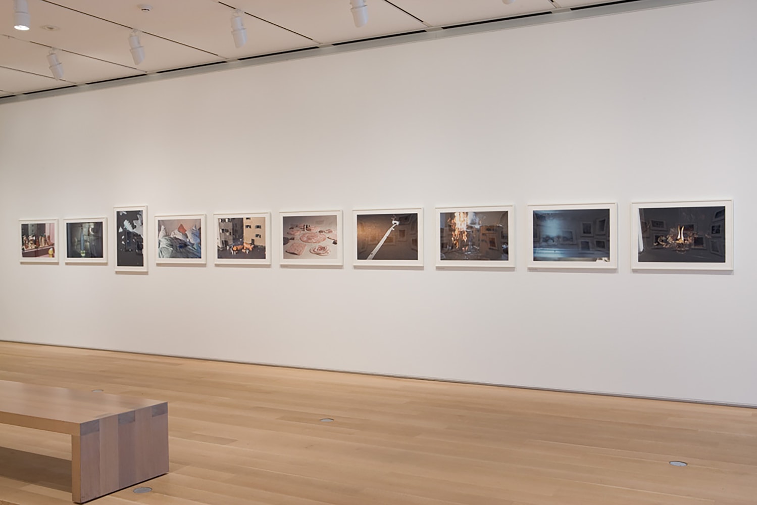 Installation views of photographs by Peter Fischli and David Weiss