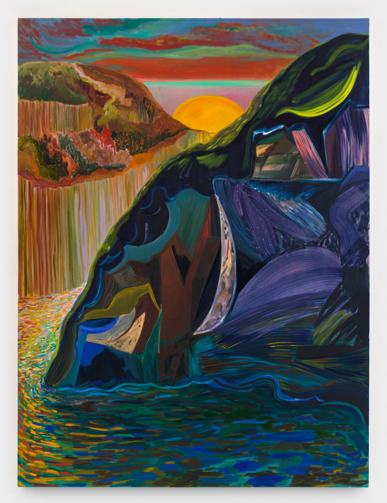 Shara Hughes On The Rise ​2021 Oil and acrylic on canvas 244 x 183 x 5 cm / 96 x 72 x 2 in