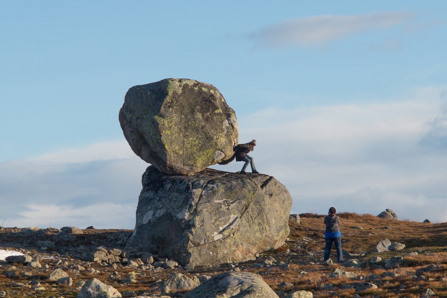 Installation view of sculpture by Peter Fischli and David Weiss