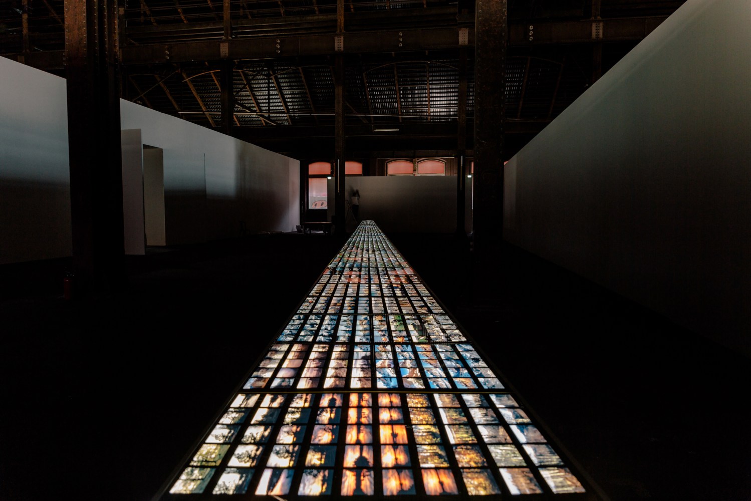 Installation view of images by Peter Fischli David Weiss