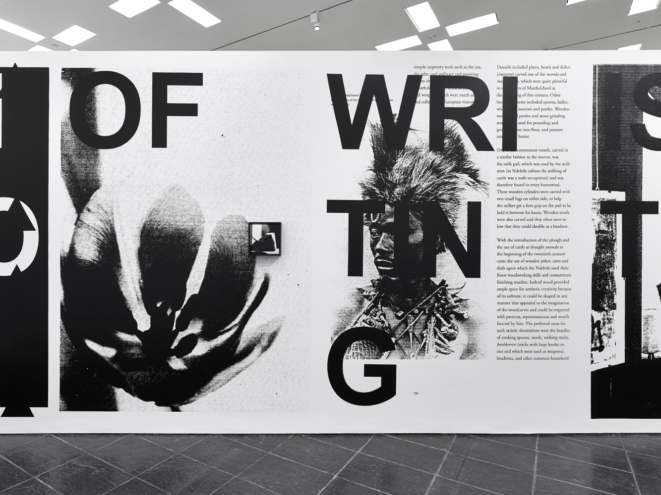 Installation view of paintings by Adam Pendleton