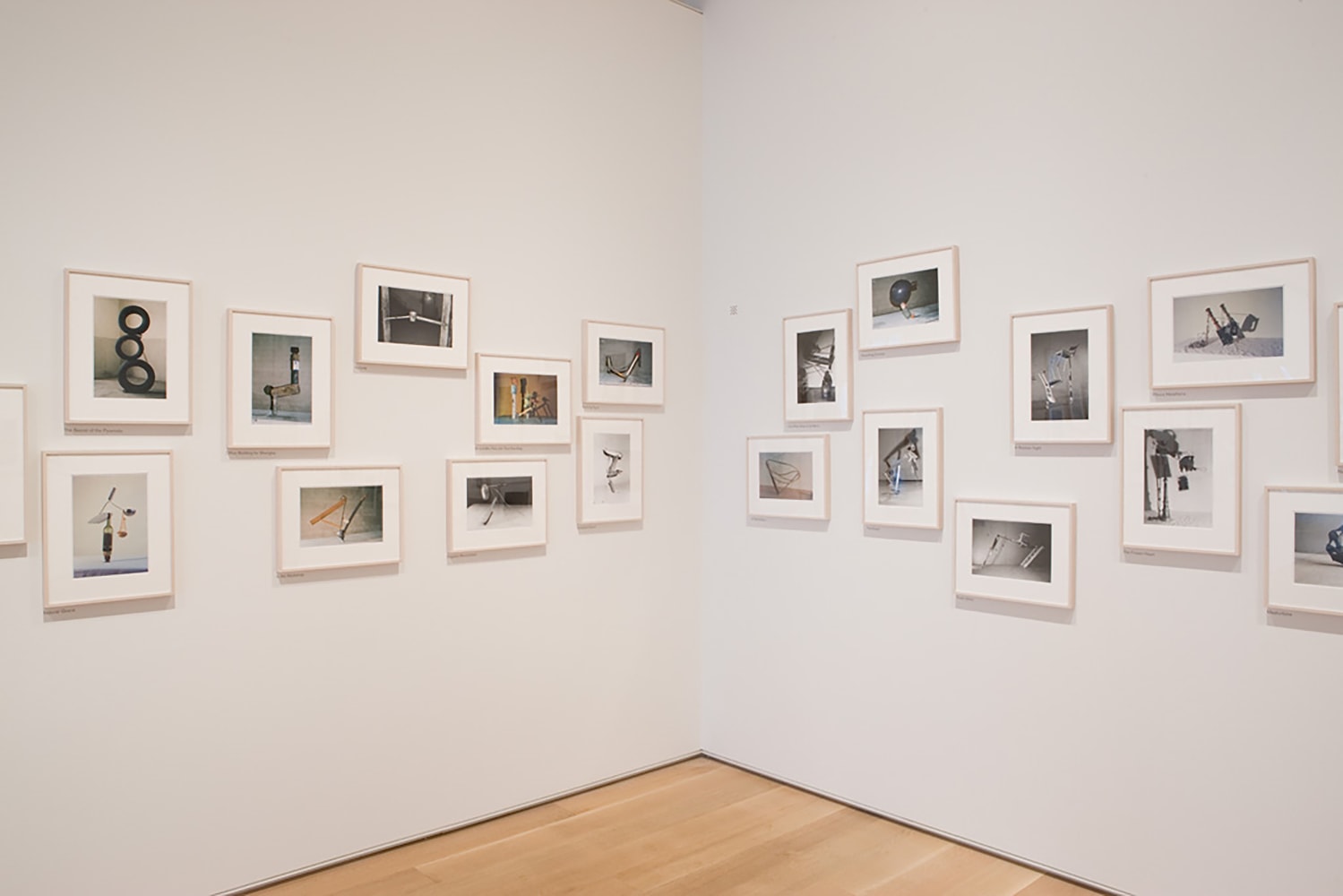 Installation views of photographs by Peter Fischli and David Weiss