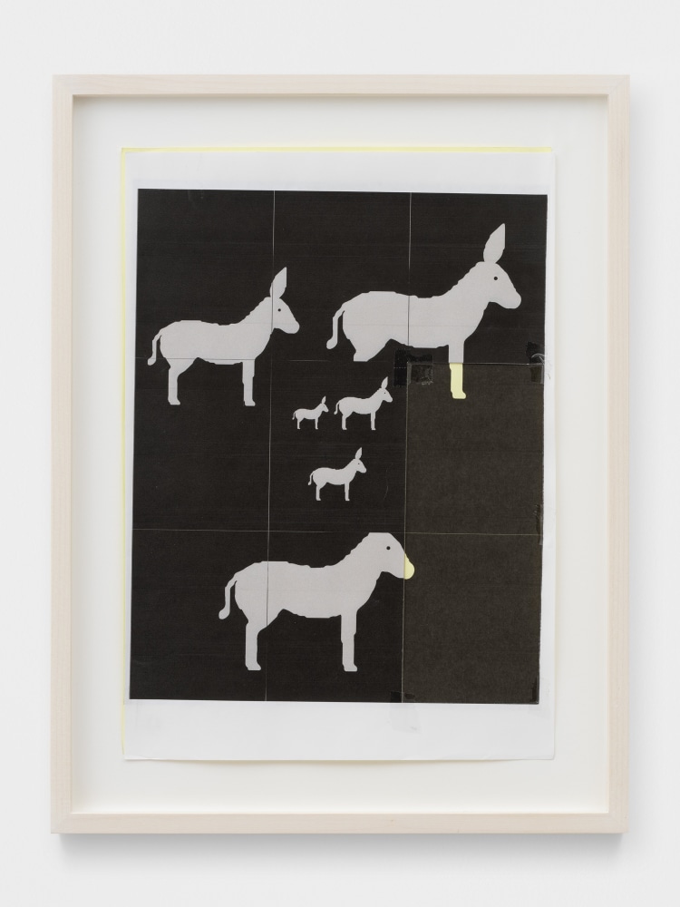 A SIMPLE FRIEND (16)
2020
Photocopy on colored paper, transparent tape
Sheet 29.5 x 21 cm / 11 3/4 x 8 1/4 inches
Frame 37 x 28 x 3 cm / 14 1/2 x 11 x 1 1/8 inches
CARRO47419