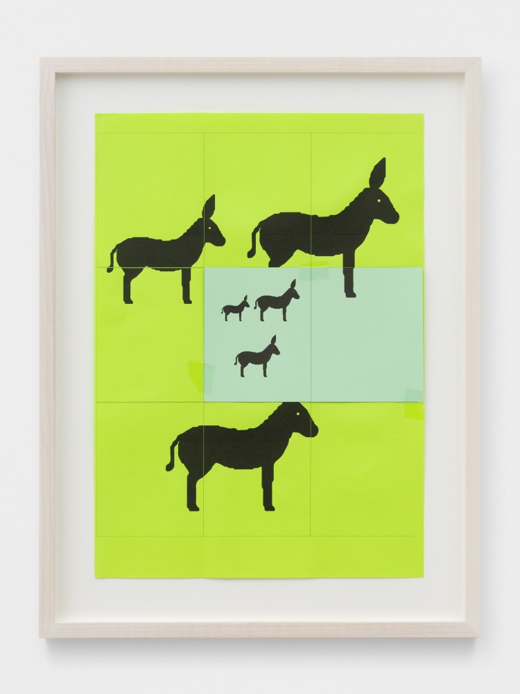 A SIMPLE FRIEND (4)
2020
Photocopy on colored paper, transparent tape
Sheet 29.5 x 21 cm / 11 3/4 x 8 1/4 inches
Frame 37 x 28 x 3 cm / 14 1/2 x 11 x 1 1/8 inches
CARRO47410